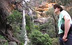 19-Heidi looks up at Bee Hive Falls in the Grampians